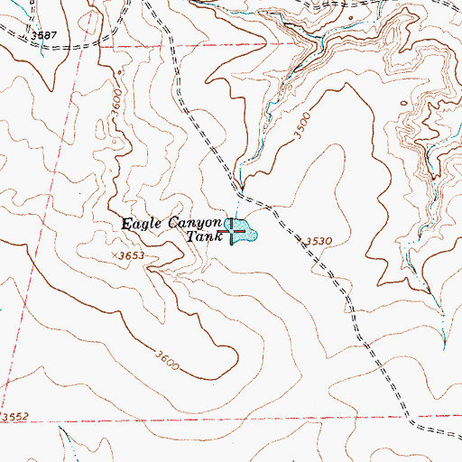 Topographic Map of Eagle Canyon Tank, TX