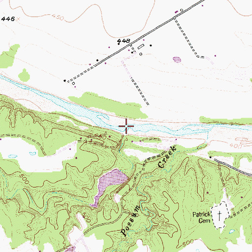 Topographic Map of Eagle Creek, TX