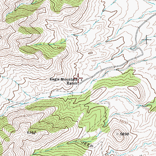 Topographic Map of Eagle Mountain Ranch, TX