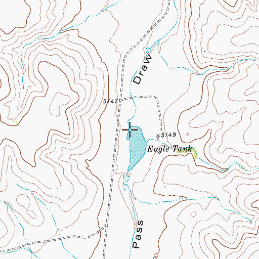 Topographic Map of Eagle Tank, TX