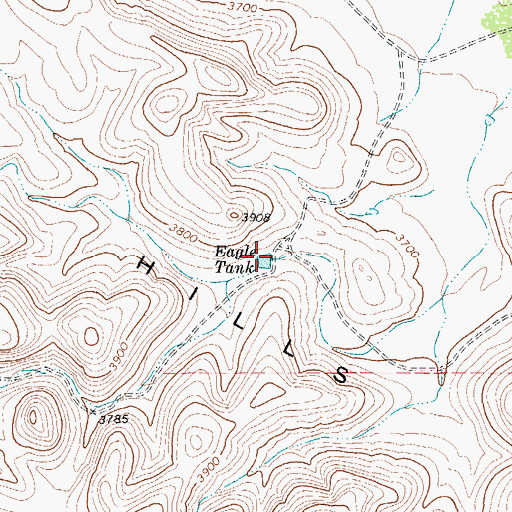 Topographic Map of Eagle Tank, TX