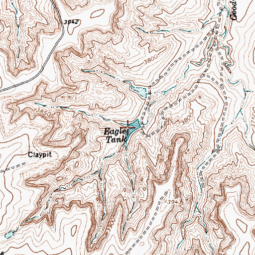 Topographic Map of Eagle Tank, TX