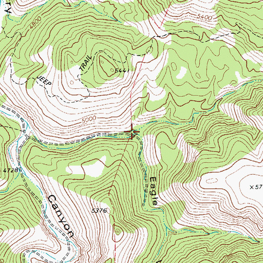 Topographic Map of Eagle Waterhole Canyon, TX