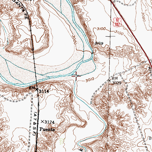 Topographic Map of East Amarillo Creek, TX