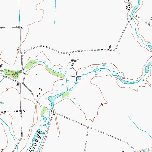 Topographic Map of East Branch Mad Island Slough, TX