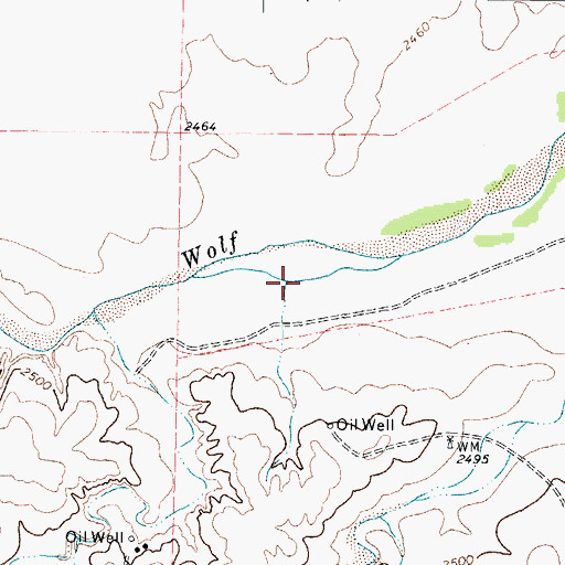 Topographic Map of East Buffalo Creek, TX