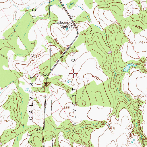 Topographic Map of East Calvert Oil Field, TX