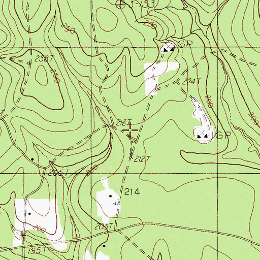 Topographic Map of East Chapel, TX