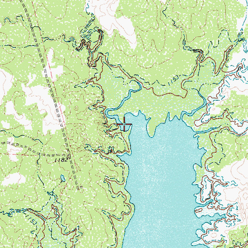 Topographic Map of East Coffee Creek, TX