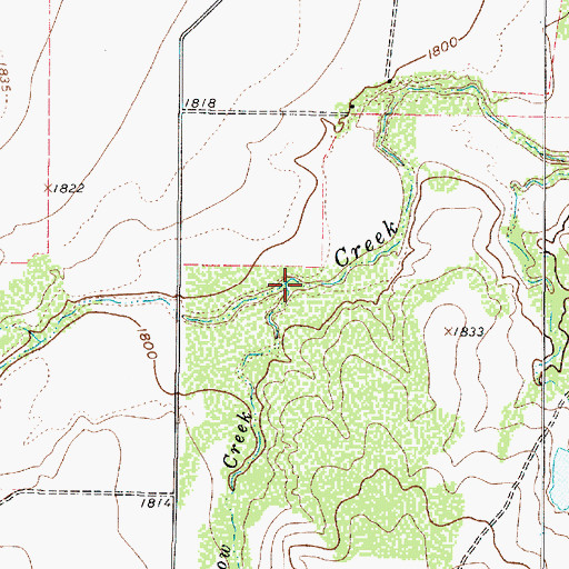 Topographic Map of East Cow Creek, TX