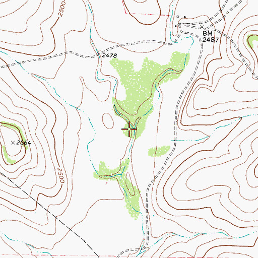 Topographic Map of East Dutch Woman Draw, TX