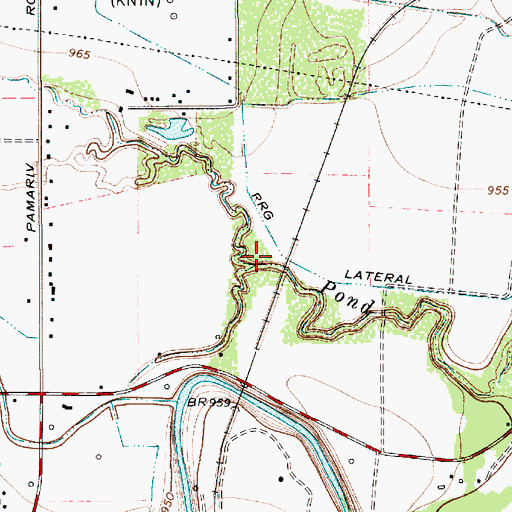 Topographic Map of East Fork Pond Creek, TX