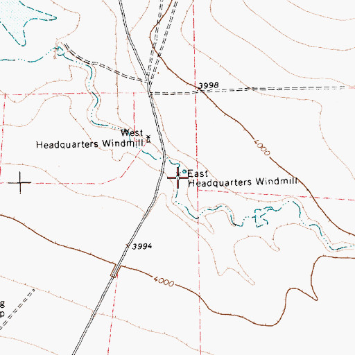 Topographic Map of East Headquarters Windmill, TX
