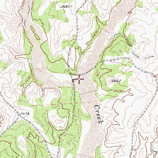 Topographic Map of East Koogle Creek, TX