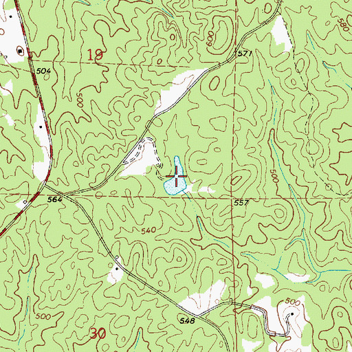 Topographic Map of Browning Pond, AL