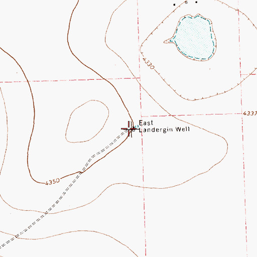 Topographic Map of East Landergin Well, TX