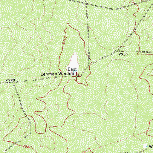 Topographic Map of East Lehman Windmill, TX