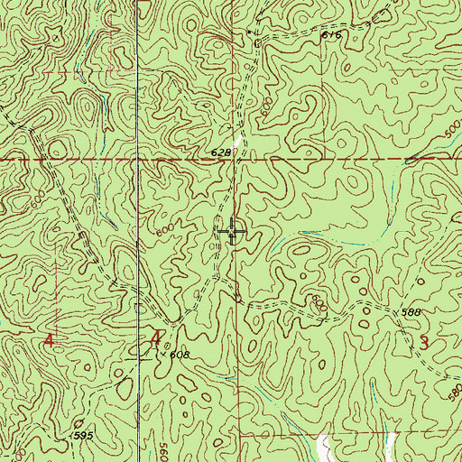 Topographic Map of Bryant, AL