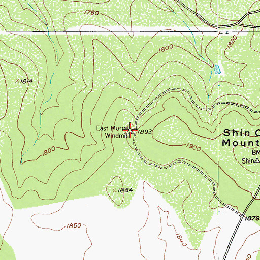 Topographic Map of East Murray Windmill, TX