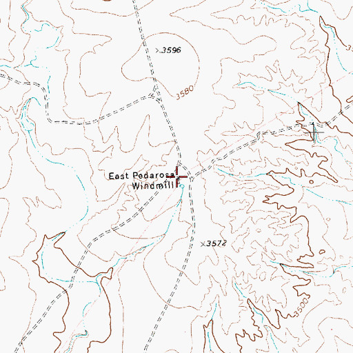 Topographic Map of East Pedarosa Windmill, TX