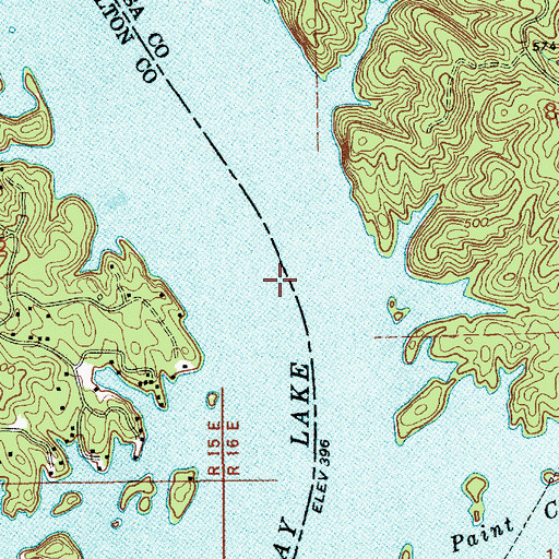 Topographic Map of Cedar Island (historical), AL