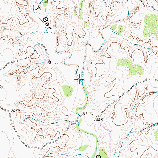 Topographic Map of East T Bar Canyon, TX