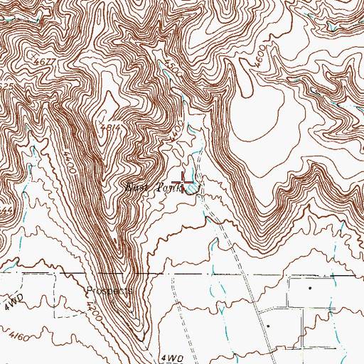 Topographic Map of East Tank, TX