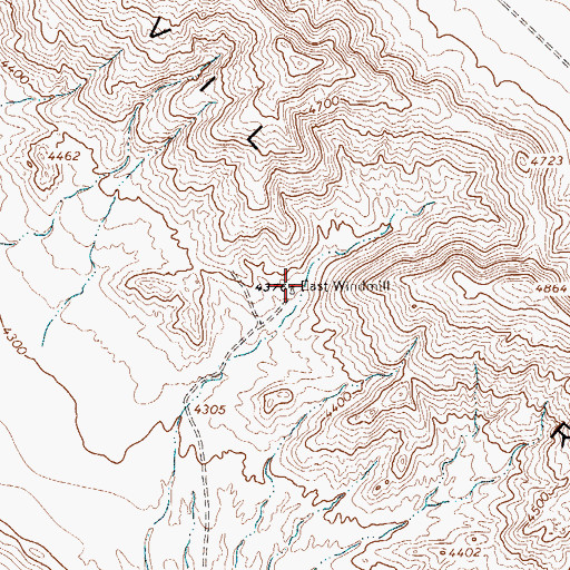 Topographic Map of East Windmill, TX