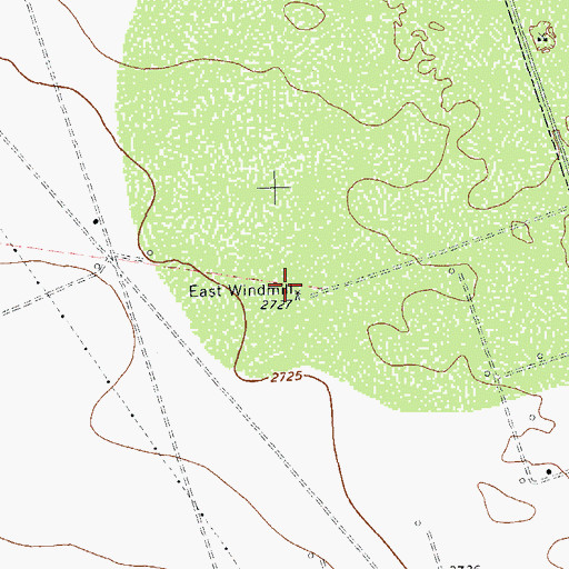 Topographic Map of East Windmill, TX
