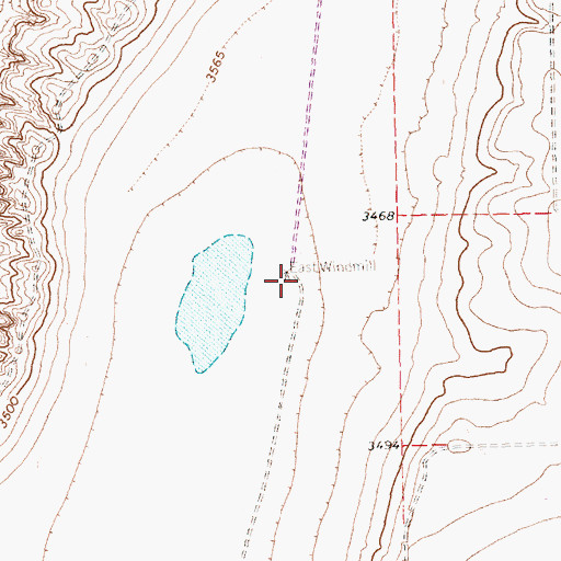 Topographic Map of East Windmill, TX