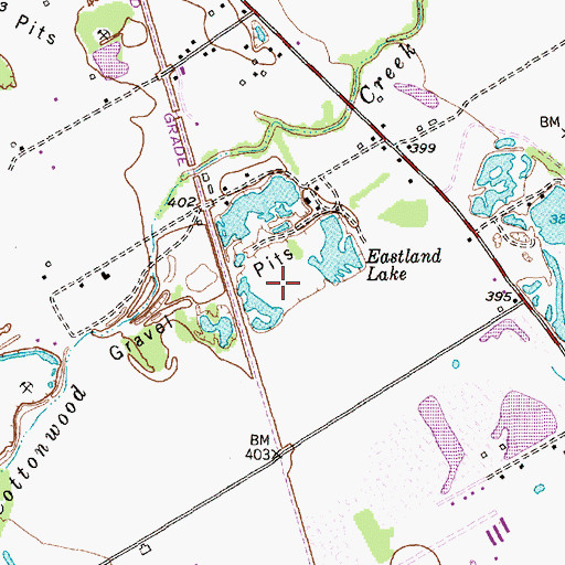 Topographic Map of Eastland Lake, TX