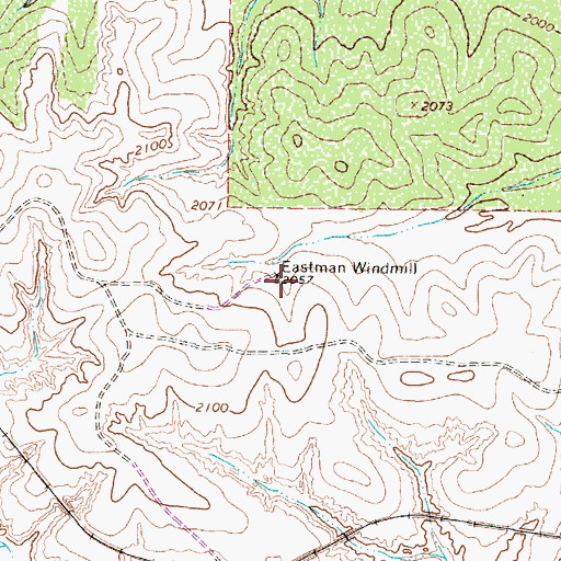 Topographic Map of Eastman Windmill, TX
