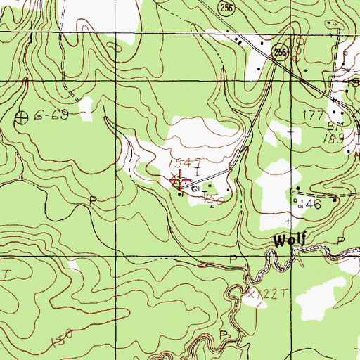 Topographic Map of Ebenezer Church, TX