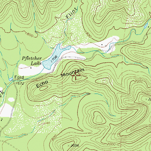 Topographic Map of Echo Mountain, TX
