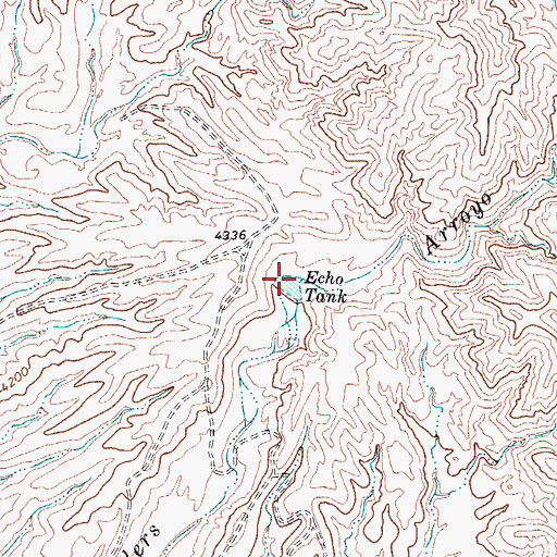 Topographic Map of Echo Tank, TX