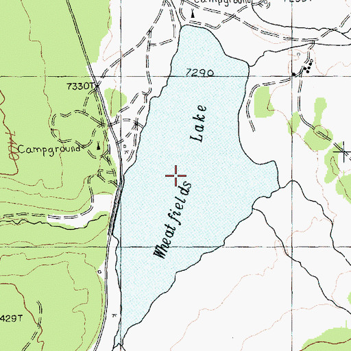 Topographic Map of Wheatfields Lake, AZ