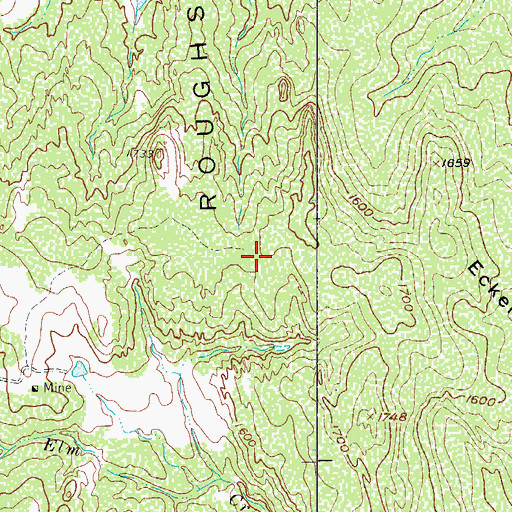 Topographic Map of Eckert Roughs, TX