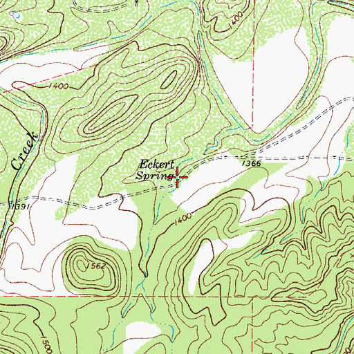 Topographic Map of Eckert Spring, TX