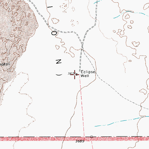 Topographic Map of Eclipse Well, TX