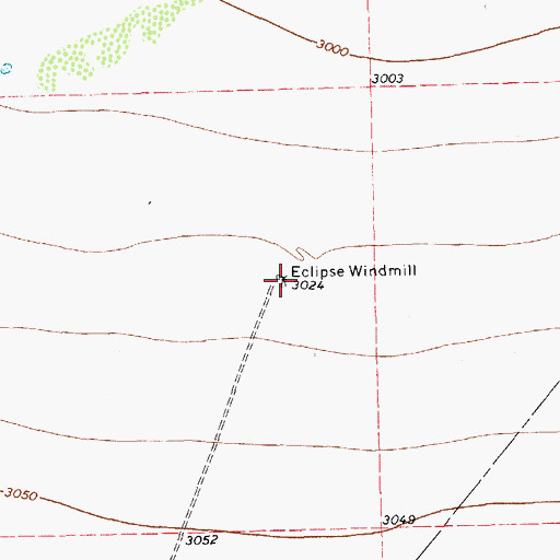 Topographic Map of Eclipse Windmill, TX