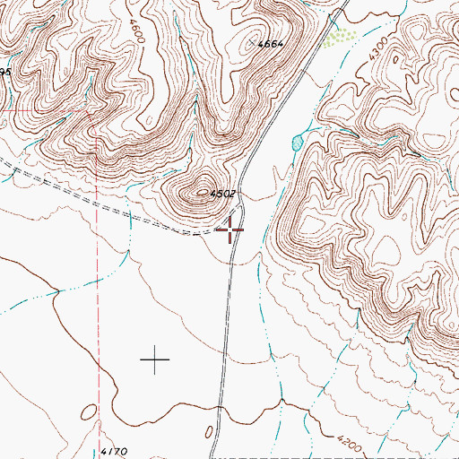 Topographic Map of Ed Ray Canyon, TX
