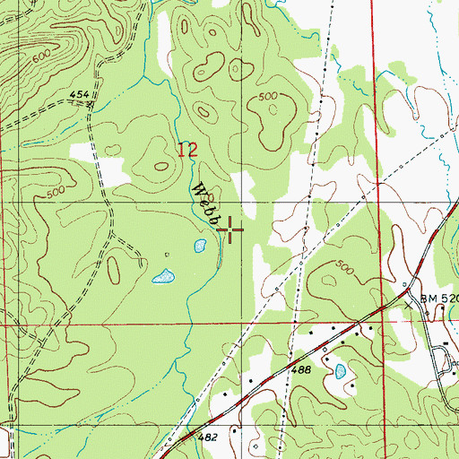 Topographic Map of Eureka Quarry, AL
