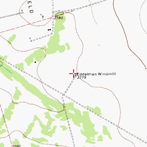 Topographic Map of Eddelman Windmill, TX