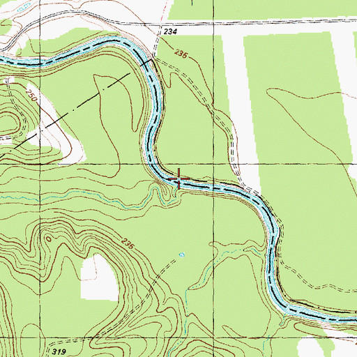 Topographic Map of Edwards Creek, TX