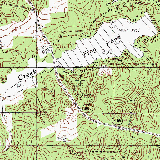Topographic Map of Egypt Cemetery, TX