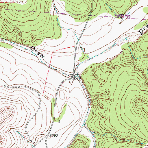 Topographic Map of Eightmile Draw, TX