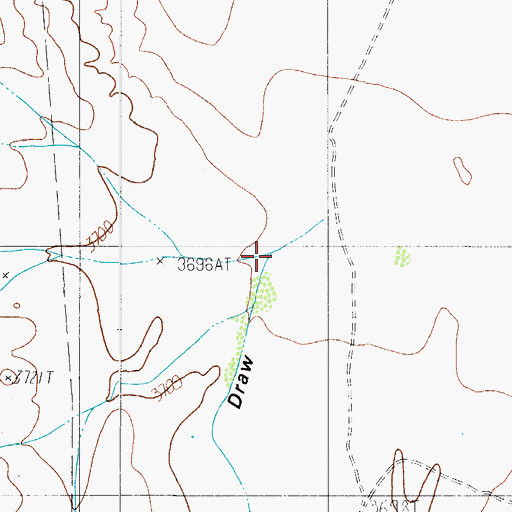Topographic Map of Eightmile Draw, TX