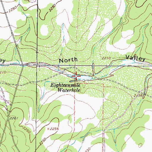 Topographic Map of Eightmile Waterhole, TX