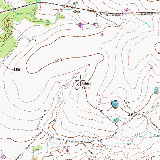 Topographic Map of Eilers Cemetery, TX