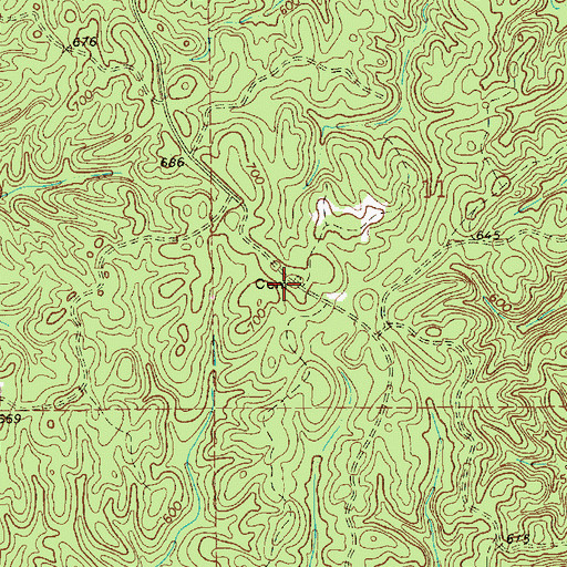 Topographic Map of Ham Lewis Cemetery, AL